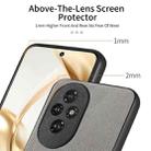 For Honor 200 Pro Twill Fabric Leather Skin Back Phone Case(Gray) - 3