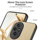 For Honor 200 Pro Twill Fabric Leather Skin Back Phone Case(Khaki) - 3
