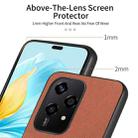 For Honor 200 Lite Global Twill Fabric Leather Skin Back Phone Case(Brown) - 3