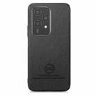 For Honor 200 Lite Global Twill Fabric Leather Skin Back Phone Case(Black) - 2