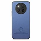 For Honor X60 Twill Fabric Leather Skin Back Phone Case(Blue) - 2