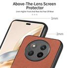 For Honor X60 Twill Fabric Leather Skin Back Phone Case(Brown) - 3