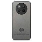 For Honor X60 Twill Fabric Leather Skin Back Phone Case(Gray) - 2