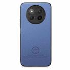 For Honor X60 Pro Twill Fabric Leather Skin Back Phone Case(Blue) - 2
