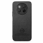 For Honor X60 Pro Twill Fabric Leather Skin Back Phone Case(Black) - 2
