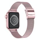 For Apple Watch 42mm / 41mm / 40mm / 38mm Hyphosis Buckle Milanese Metal Watch Band(Rose Pink) - 2