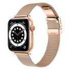 For Apple Watch 42mm / 41mm / 40mm / 38mm Hyphosis Buckle Milanese Metal Watch Band(Rose Gold) - 1
