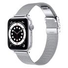 For Apple Watch 42mm / 41mm / 40mm / 38mm Hyphosis Buckle Milanese Metal Watch Band(Silver) - 1
