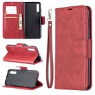Retro Lambskin Texture Pure Color Horizontal Flip PU Leather Case for Galaxy A50, with Holder & Card Slots & Wallet & Lanyard(Red) - 1