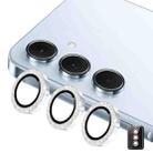 For Samsung Galaxy A16 ENKAY Hat-Prince 9H Rear Camera Lens Glitter Aluminium Alloy Tempered Glass Film(Silver) - 1