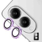 For Samsung Galaxy S25 Edge 5G ENKAY Hat-Prince 9H Rear Camera Lens Glitter Aluminium Alloy Tempered Glass Film(Purple) - 1