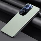 For Samsung Galaxy S25 Ultra 5G Plain-leather All-inclusive Shockproof Phone Case(Green) - 1