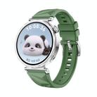 For Huawei Watch GT 5 41mm Press Button Connector 18mm Silicone Watch Band(Spruce Green) - 1