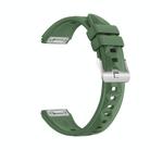 For Huawei Watch GT 5 41mm Press Button Connector 18mm Silicone Watch Band(Spruce Green) - 2