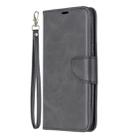Retro Lambskin Texture Pure Color Horizontal Flip PU Leather Case for Galaxy A7, with Holder & Card Slots & Wallet & Lanyard(Black) - 1
