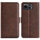 For Asus Zenfone 12 Ultra Dual-side Magnetic Buckle Horizontal Flip Leather Phone Case(Brown) - 1