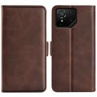 For Asus ROG Phone 9 / 9 Pro Dual-side Magnetic Buckle Horizontal Flip Leather Phone Case(Brown) - 1