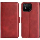 For Asus ROG Phone 9 / 9 Pro Dual-side Magnetic Buckle Horizontal Flip Leather Phone Case(Red) - 1