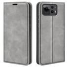 For Asus Zenfone 12 Ultra Retro-skin Magnetic Suction Leather Phone Case(Grey) - 1