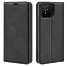 For Asus ROG Phone 9 / 9 Pro Retro-skin Magnetic Suction Leather Phone Case(Black) - 1