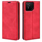 For Asus ROG Phone 9 / 9 Pro Retro-skin Magnetic Suction Leather Phone Case(Red) - 1