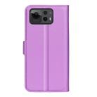 For Asus Zenfone 12 Ultra Litchi Texture Horizontal Flip Leather Phone Case with Holder(Purple) - 3