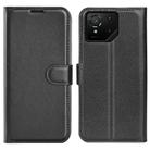 For Asus ROG Phone 9 / 9 Pro Litchi Texture Horizontal Flip Leather Phone Case with Holder(Black) - 1
