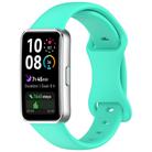 For Huawei Band 10 Butterfly Buckle Silicone Watch Band(Teal Green) - 1