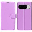 For Google Pixel 10 / 10 Pro Litchi Texture Horizontal Flip Leather Phone Case with Holder(Purple) - 1