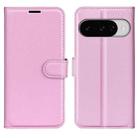 For Google Pixel 10 / 10 Pro Litchi Texture Horizontal Flip Leather Phone Case with Holder(Pink) - 1