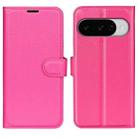 For Google Pixel 10 / 10 Pro Litchi Texture Horizontal Flip Leather Phone Case with Holder(Rose Red) - 1