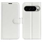 For Google Pixel 10 Pro XL Litchi Texture Horizontal Flip Leather Phone Case with Holder(White) - 1