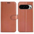 For Google Pixel 10 Pro XL Litchi Texture Horizontal Flip Leather Phone Case with Holder(Brown) - 1