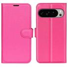 For Google Pixel 10 Pro XL Litchi Texture Horizontal Flip Leather Phone Case with Holder(Rose Red) - 1