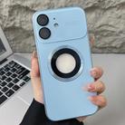 For iPhone 11 Plating Large Window MagSafe Phone Case(Sierra Blue) - 1