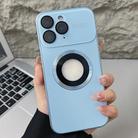 For iPhone 11 Pro Plating Large Window MagSafe Phone Case(Sierra Blue) - 1