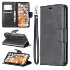 Retro Lambskin Texture Pure Color Horizontal Flip PU Leather Case for Galaxy M10, with Holder & Card Slots & Wallet & Lanyard(Black) - 1