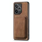 For Realme Neo7 Retro Leather Card Bag Magnetic Phone Case(Brown) - 2