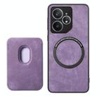 For Realme Neo7 Retro Leather Card Bag Magnetic Phone Case(Purple) - 3
