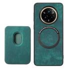 For Realme 14 Pro+ Retro Leather Card Bag Magnetic Phone Case(Green) - 3