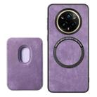 For Realme 14 Pro+ Retro Leather Card Bag Magnetic Phone Case(Purple) - 3