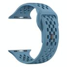 For Apple Watch 46mm / 49mm / 45mm / 44mm Mesh Reverse Buckle Silicone Watch Band(Premium Blue) - 3