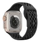 For Apple Watch 46mm / 49mm / 45mm / 44mm Mesh Reverse Buckle Silicone Watch Band(Black) - 2