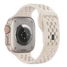 For Apple Watch 46mm / 49mm / 45mm / 44mm Mesh Reverse Buckle Silicone Watch Band(Starlight) - 2