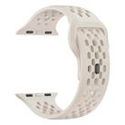 For Apple Watch 46mm / 49mm / 45mm / 44mm Mesh Reverse Buckle Silicone Watch Band(Starlight) - 3
