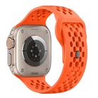For Apple Watch 42mm / 41mm / 40mm / 38mm Mesh Reverse Buckle Silicone Watch Band(Orange) - 2