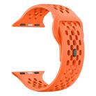 For Apple Watch 42mm / 41mm / 40mm / 38mm Mesh Reverse Buckle Silicone Watch Band(Orange) - 3