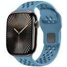 For Apple Watch 42mm / 41mm / 40mm / 38mm Mesh Reverse Buckle Silicone Watch Band(Premium Blue) - 1