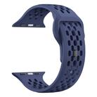 For Apple Watch 42mm / 41mm / 40mm / 38mm Mesh Reverse Buckle Silicone Watch Band(Navy Blue) - 3