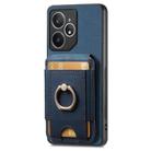 For Realme Neo7 Retro Splitable Magnetic Stand Card Bag Leather Phone Case(Blue) - 2